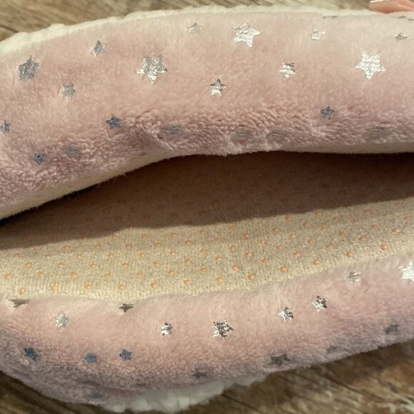 Cozy Corner Club Slipper Foil Cozies Pink Fluffy w Silver Star M/L - Picture 7 of 13